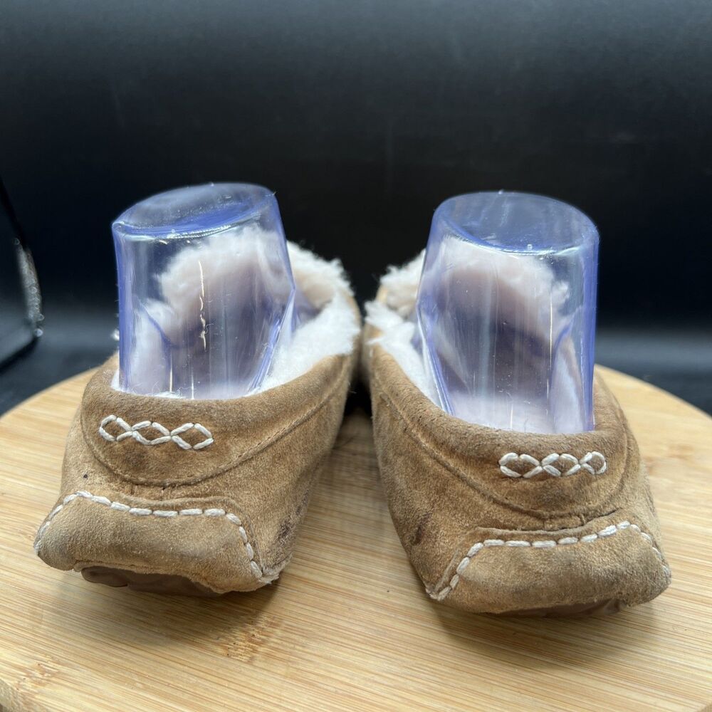 UGG Australia Women's Size 7 Ansley Tan Slippers 3312 Sherpa Lined Shoes - Picture 4 of 9